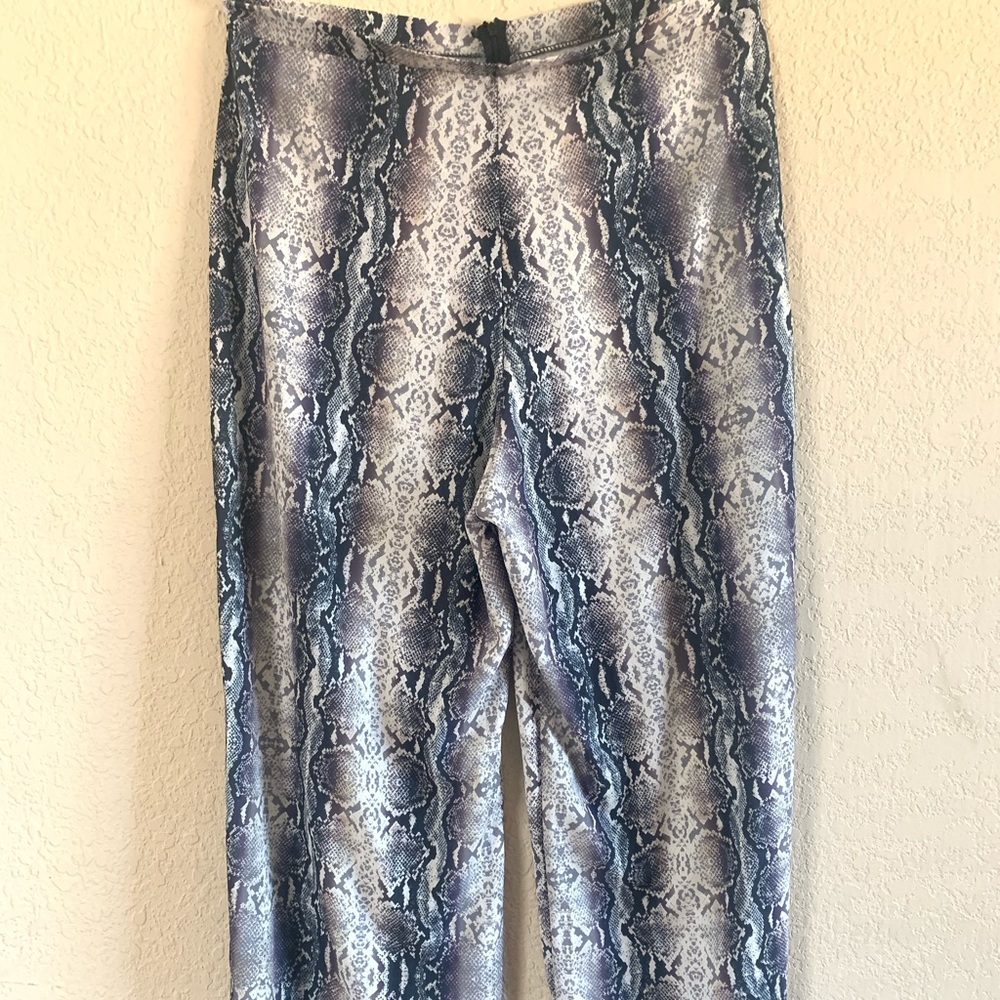 Prettylittlething Snakeskin Print Trousers